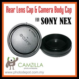 Rear Lens Cap & Camera Body Cap for Sony NEX-7 NEX-3 NEX-5 VG10
